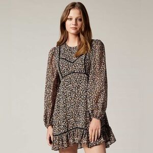 Ever New Floral Long Sleeve Dress - Black and Pink